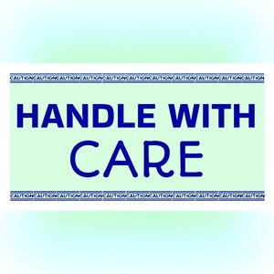 30 STICKERS - 2.25” x 1.25” - HANDLE WITH CARE
